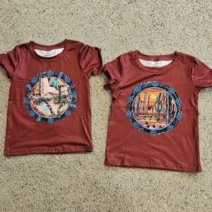 Kids Red Graphic Tees - Short Sleeve